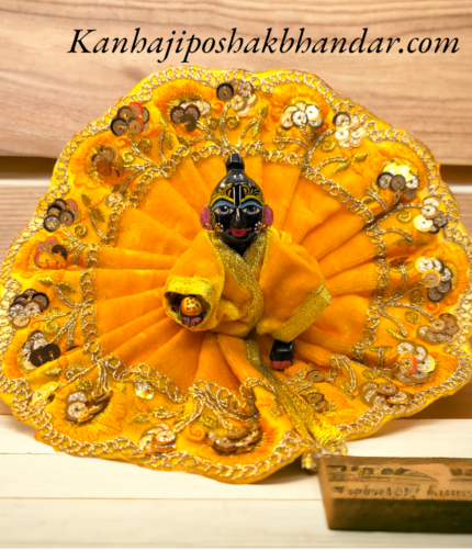 laddu gopal yellow dress