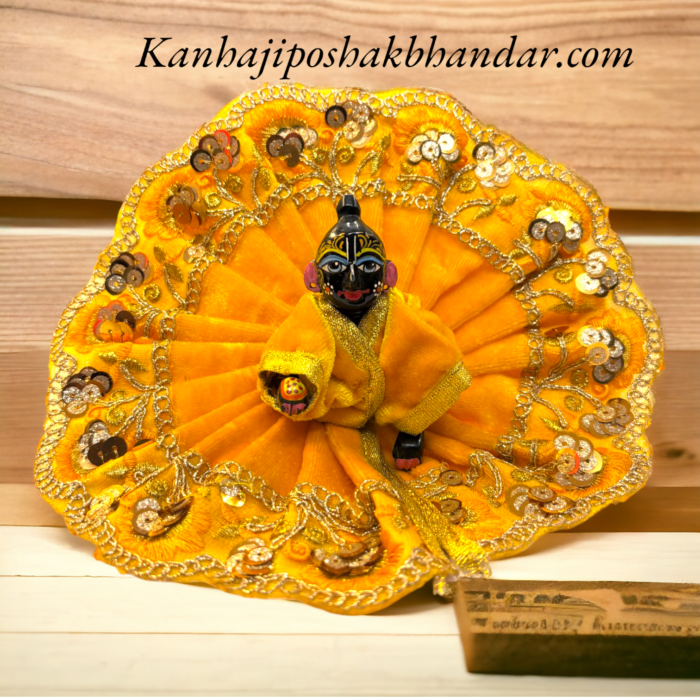 laddu gopal yellow dress